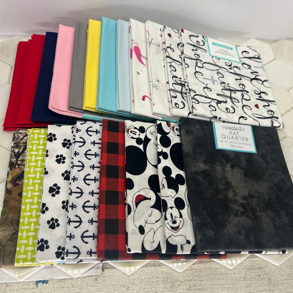 Sewing Fabric Fat Quarter 18 x 21-inch 100% Cotton Craft Quilt Clothing